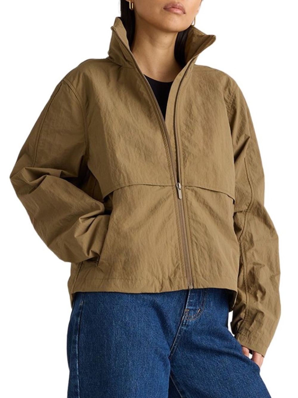 Quince Water Repellent Windbreaker Jacket in Praline - S